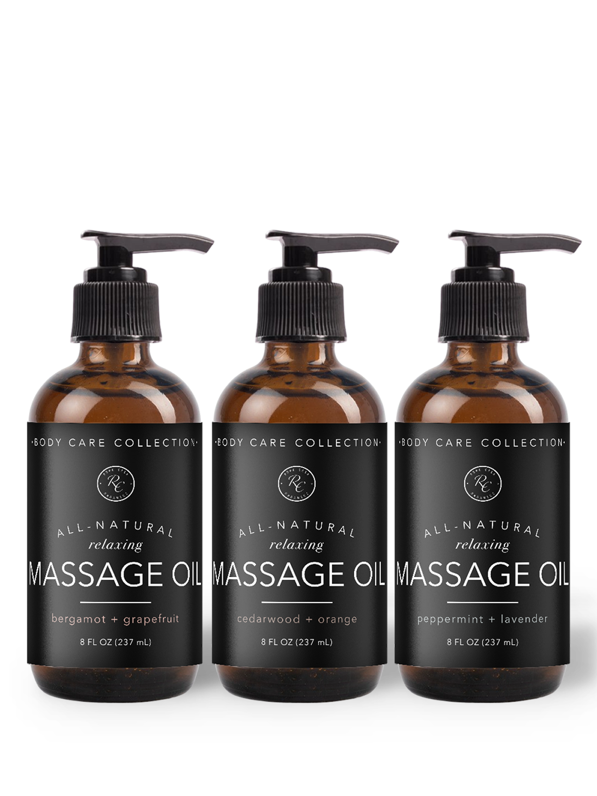 Massage Oil Bundle | 8 oz | Variety of 3 – Rowe Casa Organics