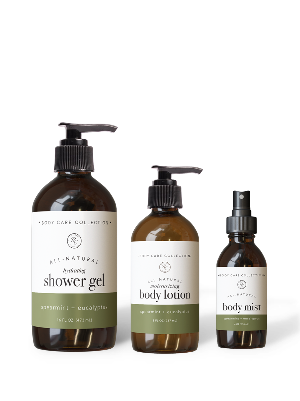 Spearmint + Eucalyptus Body Care Set | 3 piece