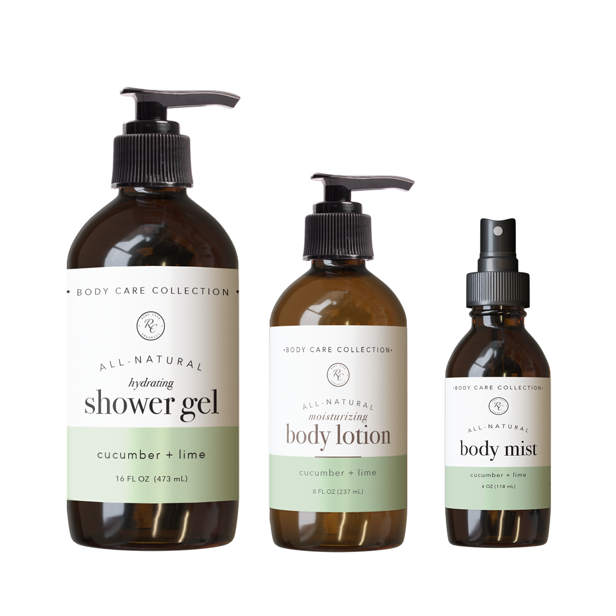 Cucumber + Lime Body Care Set | 3 piece
