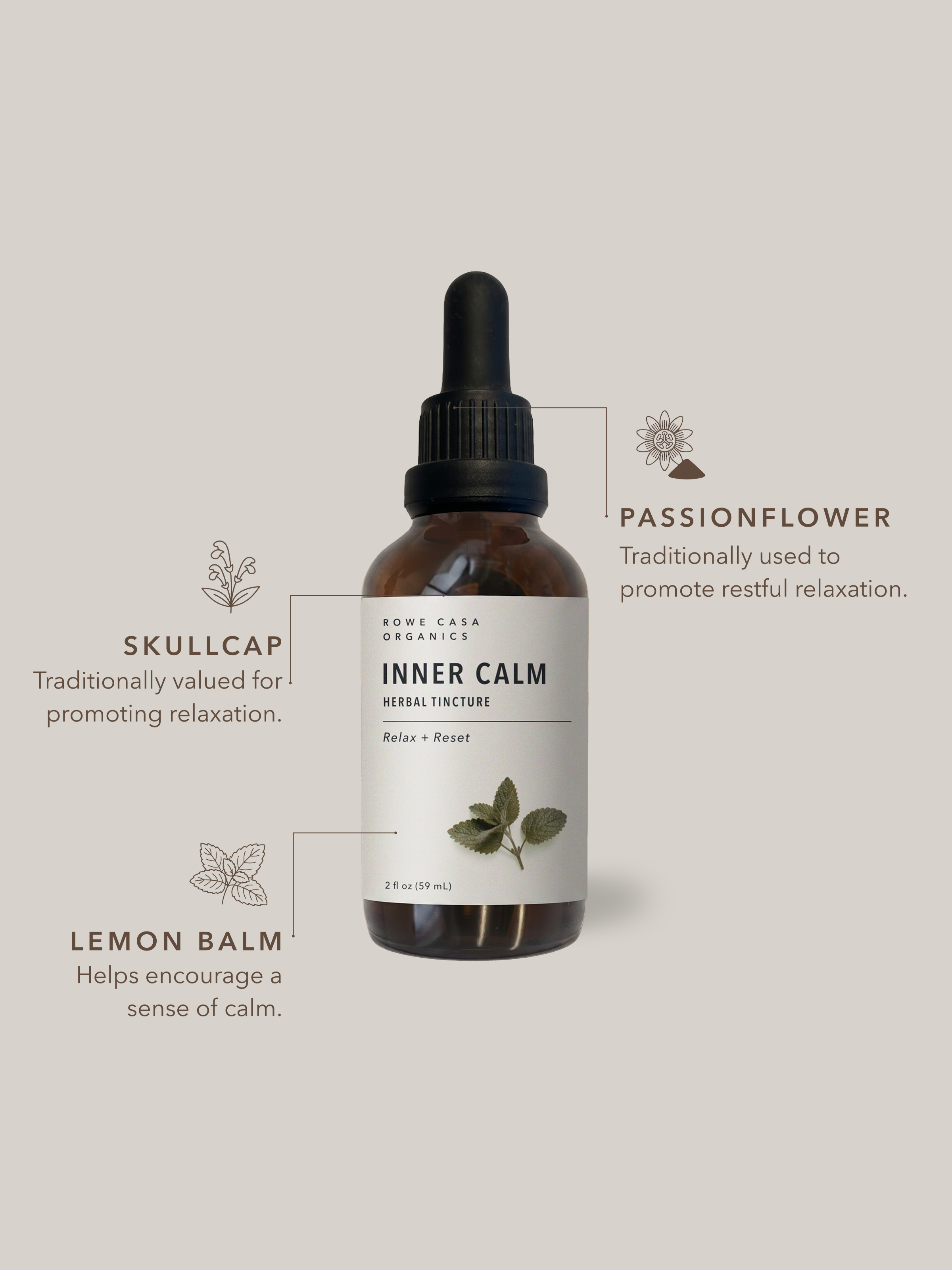 Inner Calm Herbal Tincture | 2 oz