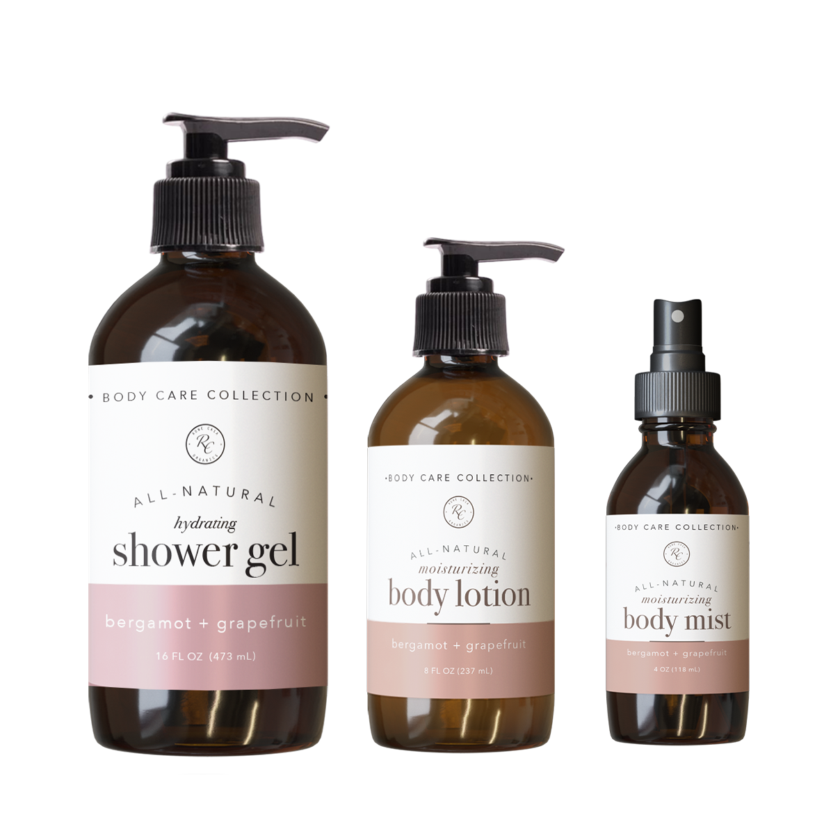 BERGAMOT + GRAPEFRUIT BODY CARE SET | 3 PIECE