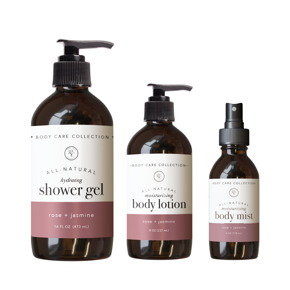 Rose + Jasmine Body Care Set | 3 piece