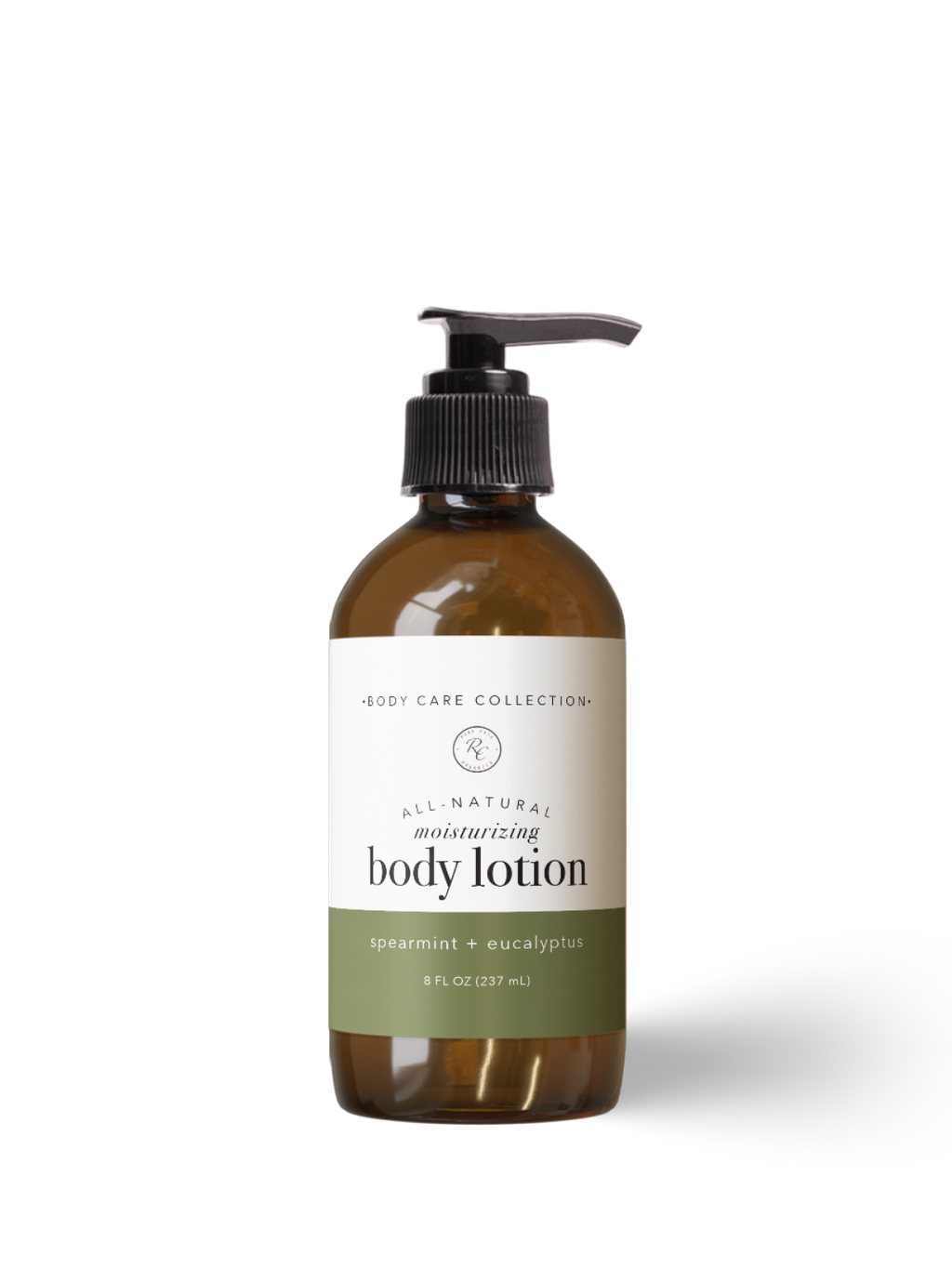 Spearmint + Eucalyptus body lotion with natural ingredients for soft, hydrated skin. No Parabens. No Toxic Chemicals.
No Phthalates. No False Fragrances.