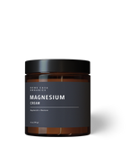 Topical magnesium cream for muscle tension, muscle cramps, and relaxation.