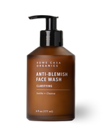 Rowe Casa Organics Clarifying Face Wash for acne-prone and blemish-prone skin.