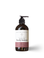 Rose + Jasmine body lotion with natural ingredients for soft, hydrated skin. No Parabens. No Toxic Chemicals.
No Phthalates. No False Fragrances.