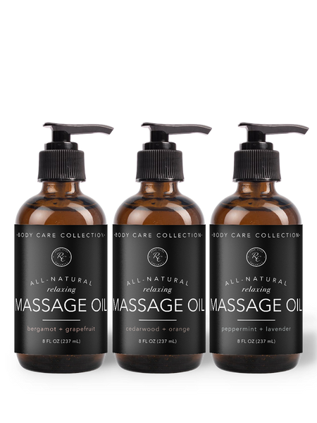 Massage Oil Bundle | 8 oz | Variety of 3 – Rowe Casa Organics