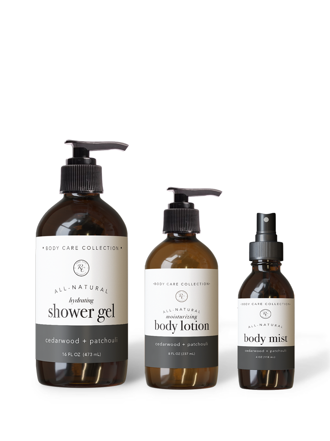 Cedarwood + Patchouli Body Care Set | 3 piece