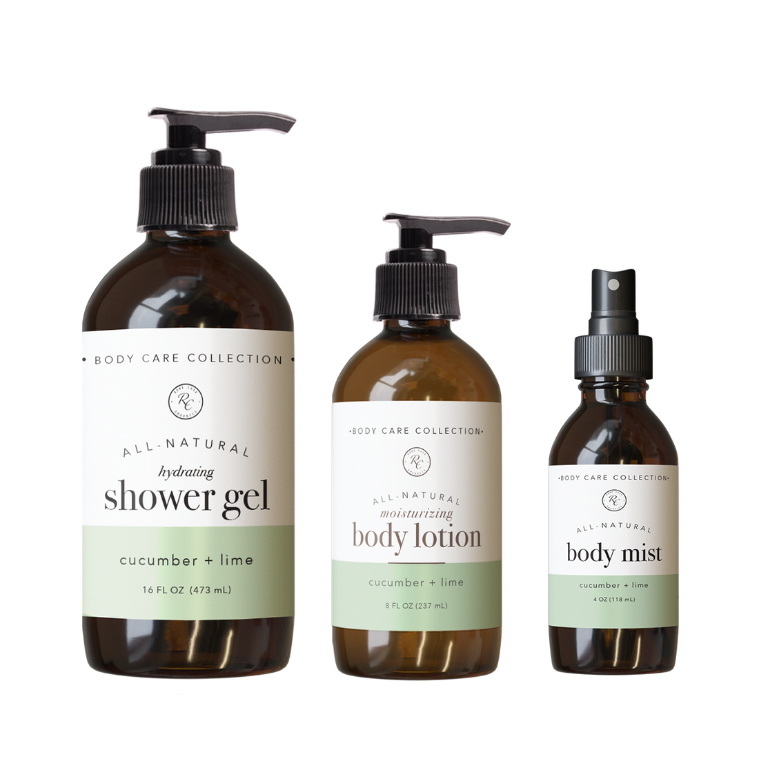 CUCUMBER + LIME BODY CARE SET | 3 PIECE