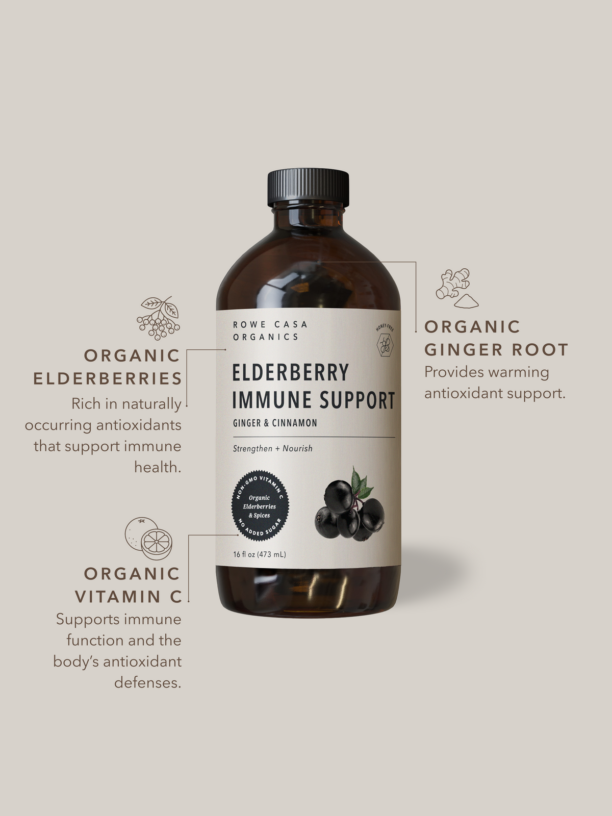 Elderberry Immune Support | 16 oz