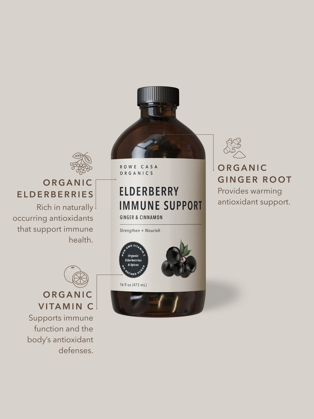 Elderberry Immune Support | 16 oz