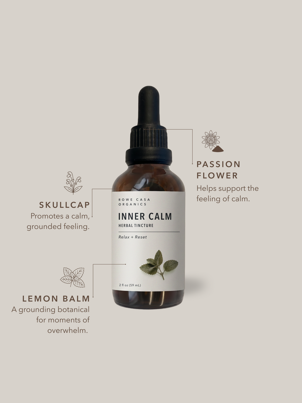 Inner Calm Herbal Tincture | 2 oz