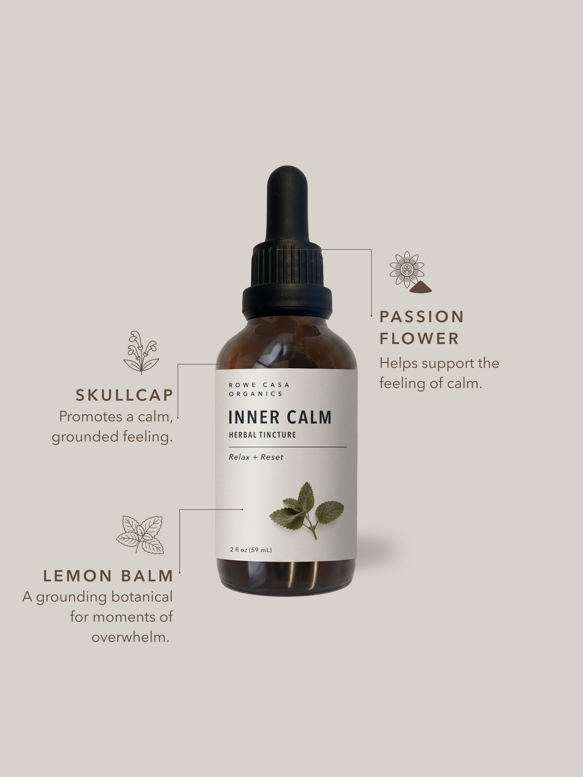 Inner Calm Herbal Tincture | 2 oz