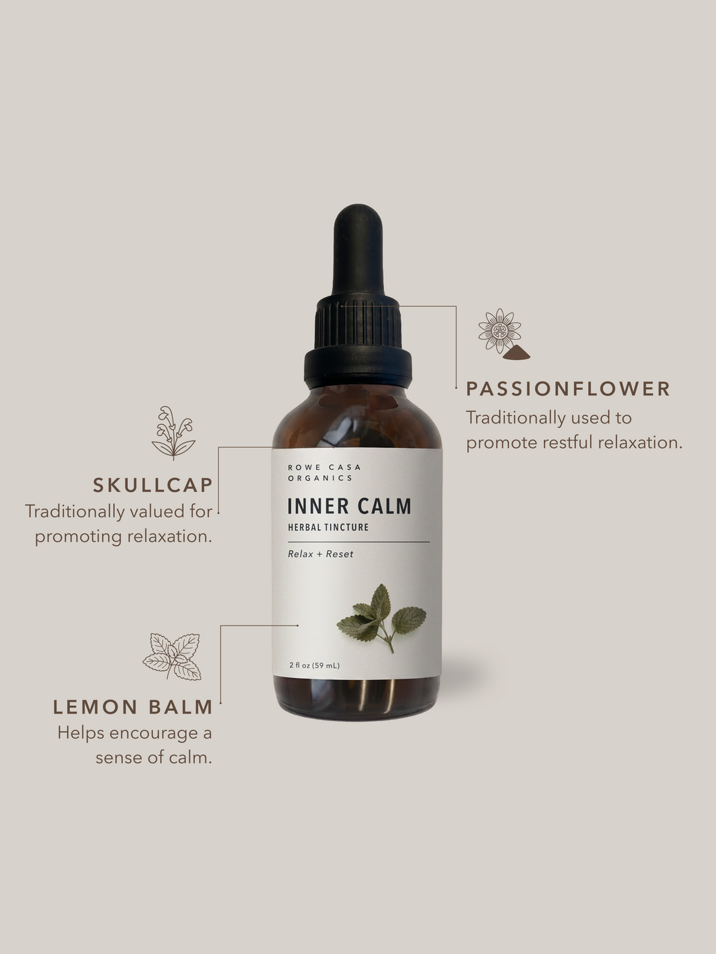 Inner Calm Herbal Tincture | 2 oz