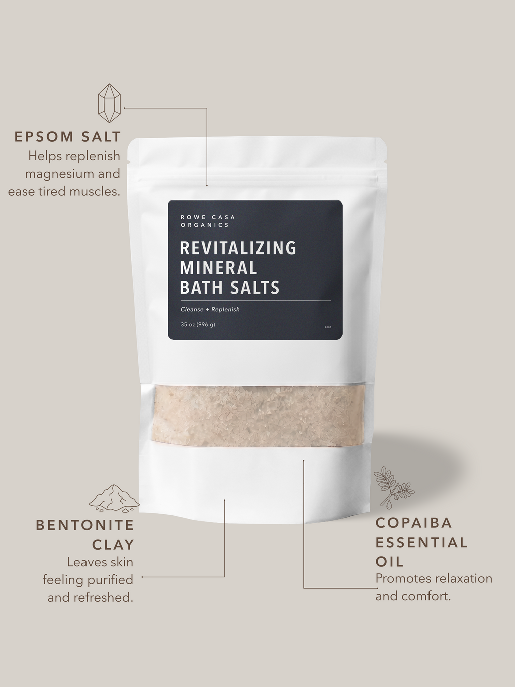 Revitalizing Mineral Bath Salts | 35 oz