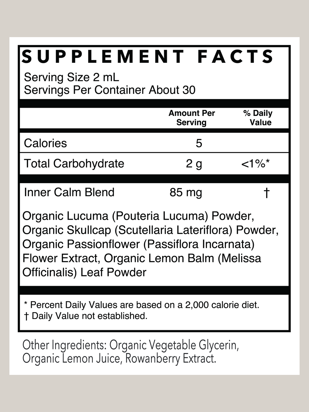 Inner Calm Herbal Tincture | 2 oz