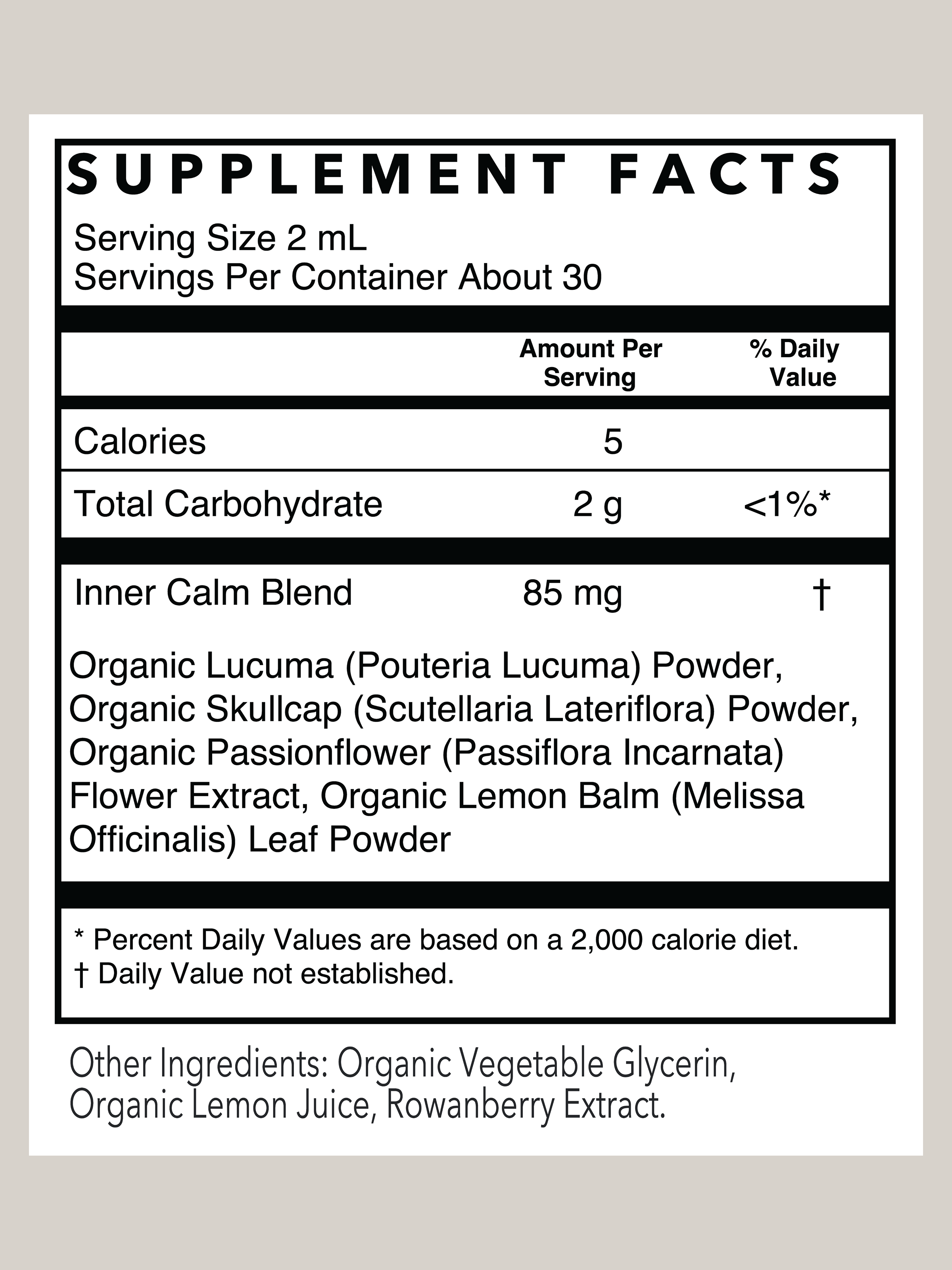 Inner Calm Herbal Tincture | 2 oz