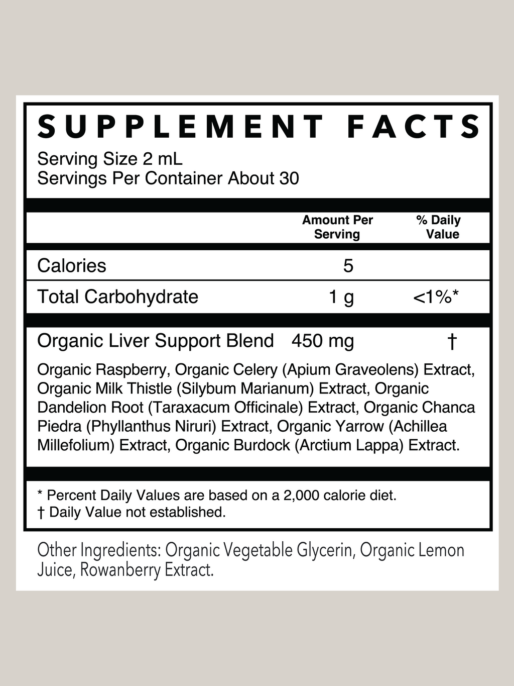 Liver Support Herbal Tincture | 2 oz