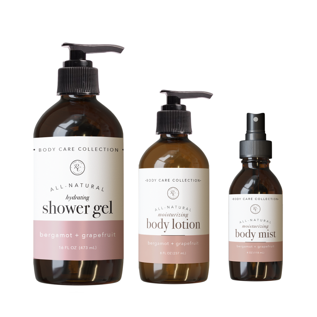 BERGAMOT + GRAPEFRUIT BODY CARE SET | 3 PIECE