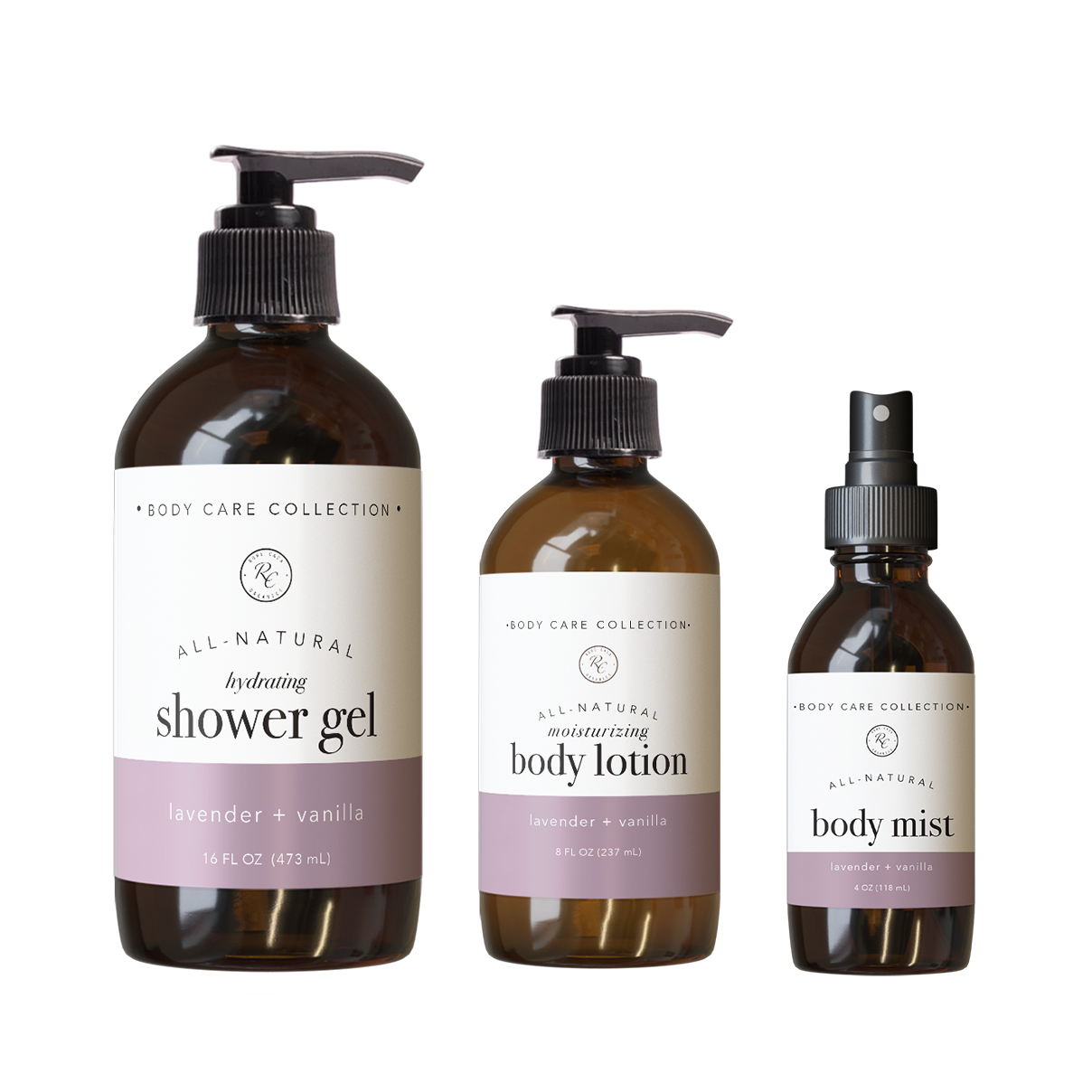 LAVENDER + VANILLA BODY CARE SET | 3 PIECE