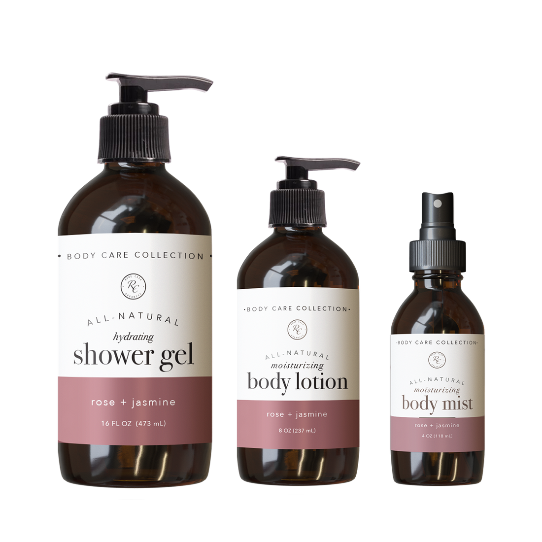 Rose + Jasmine Body Care Set | 3 piece