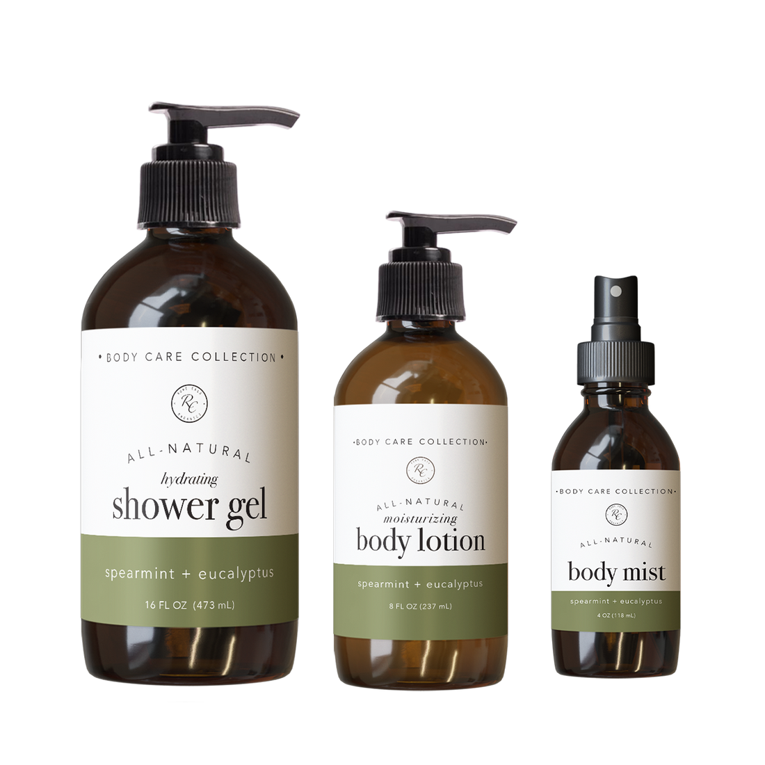 Spearmint + Eucalyptus Body Care Set | 3 piece