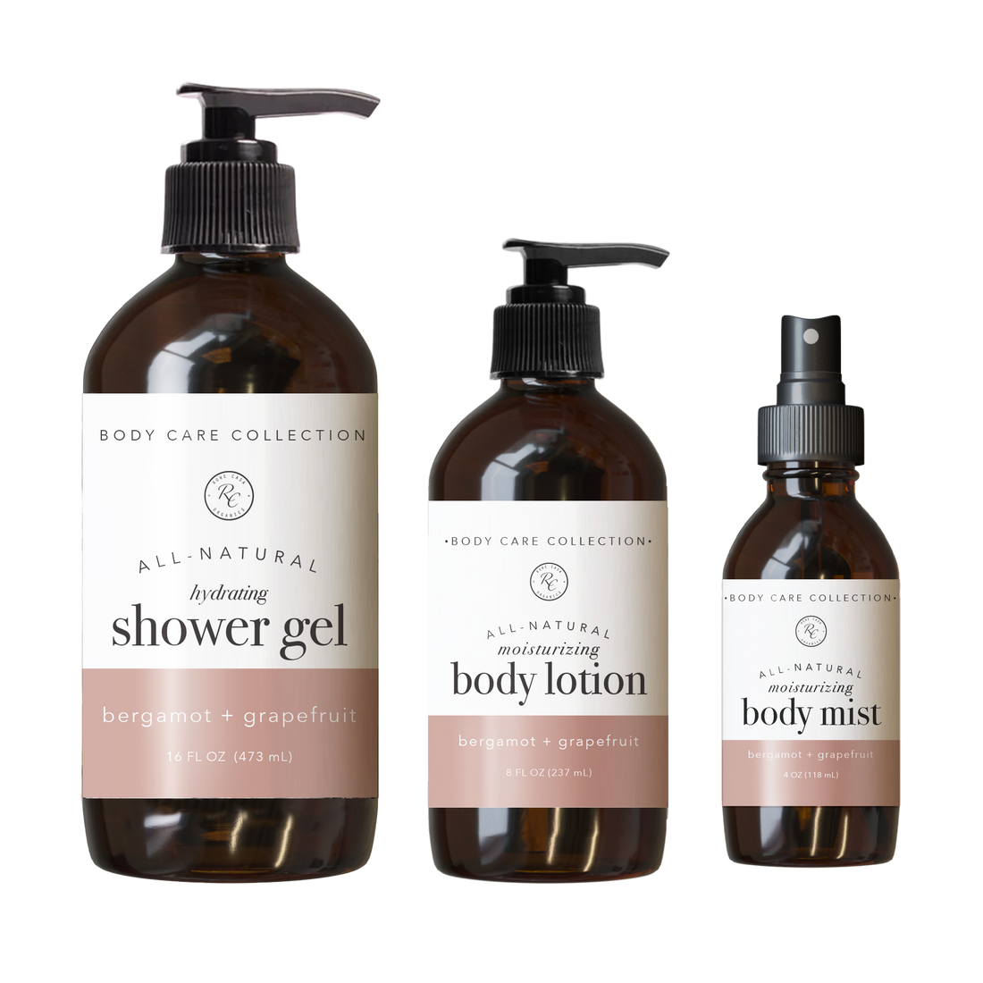 Bergamot + Grapefruit Body Care Set | 3 piece