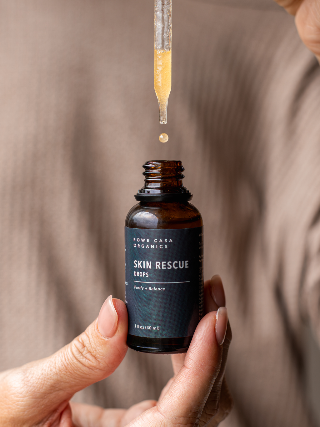 Skin Rescue Drops for targeted application to warts, skin tags, molluscum, and other skin problems.
