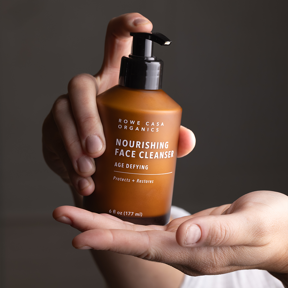 Gentle daily face wash for dry skin, fine lines, wrinkles, and sensitive skin.
