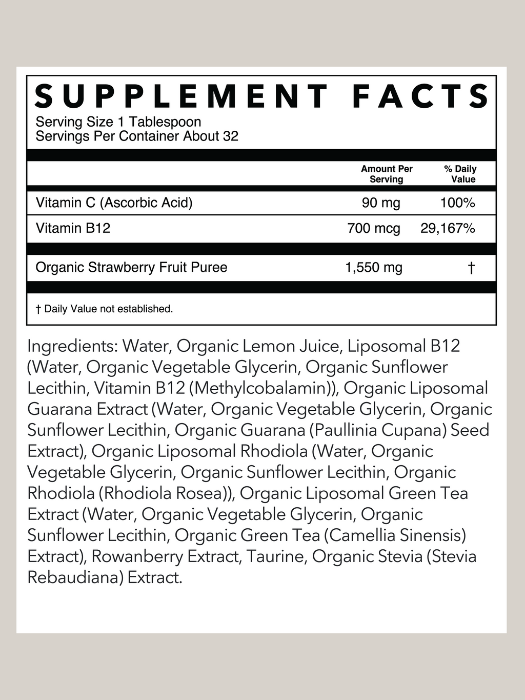 Vitality Energy Support | 16 oz
