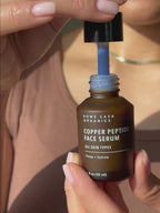 How to apply Copper Peptide Face Serum for fine lines, wrinkles, and smoother-looking skin.