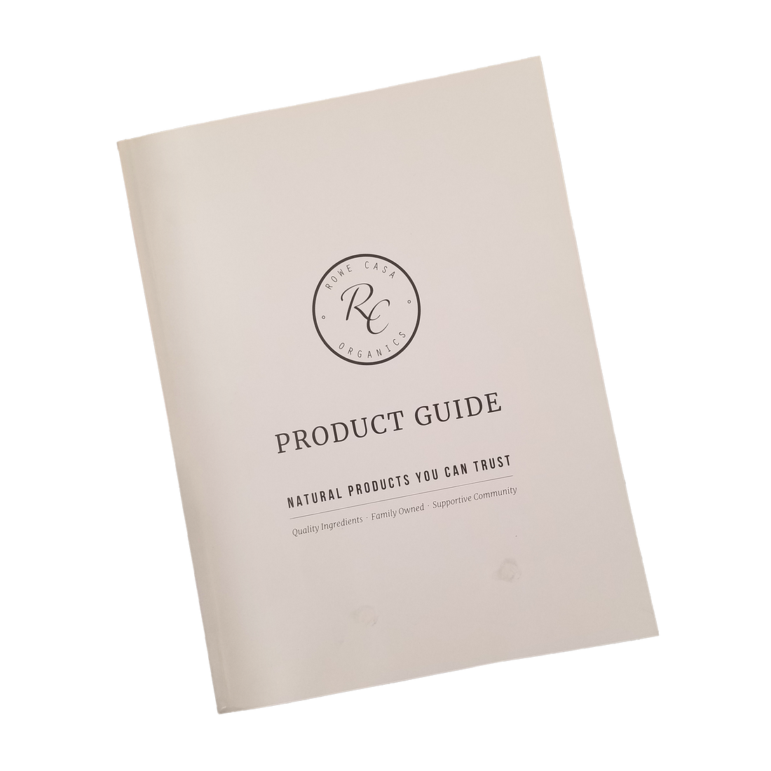 ROWE CASA ORGANICS PRODUCT GUIDE BOOK